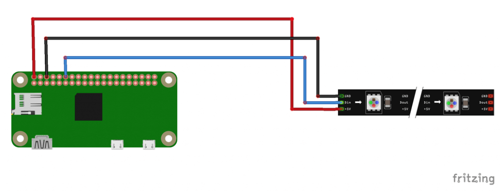 Raspberry Pi Zero W with WS2811 LED Strip