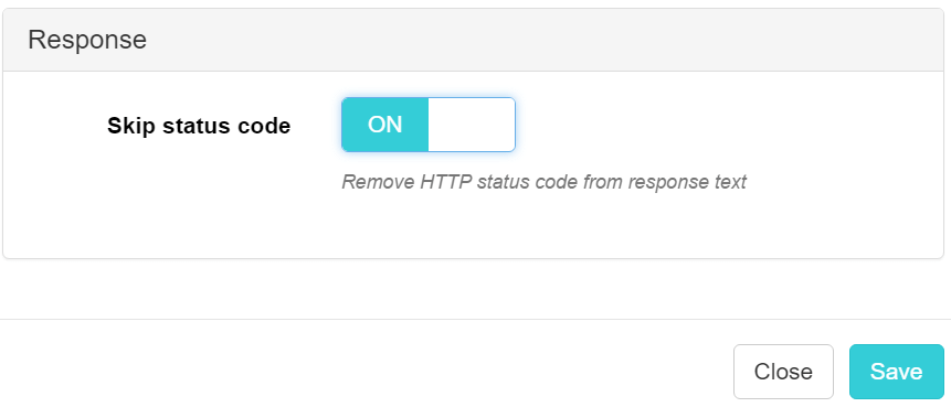 Status code toggle