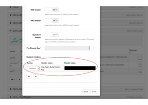 Setting up Soracom Beam to append Subscription Key as Header