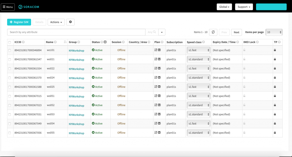 Soracom User Console