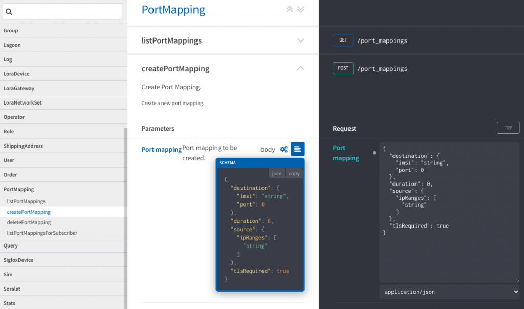 Port Mapping interface