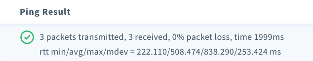 Ping Transmission Details