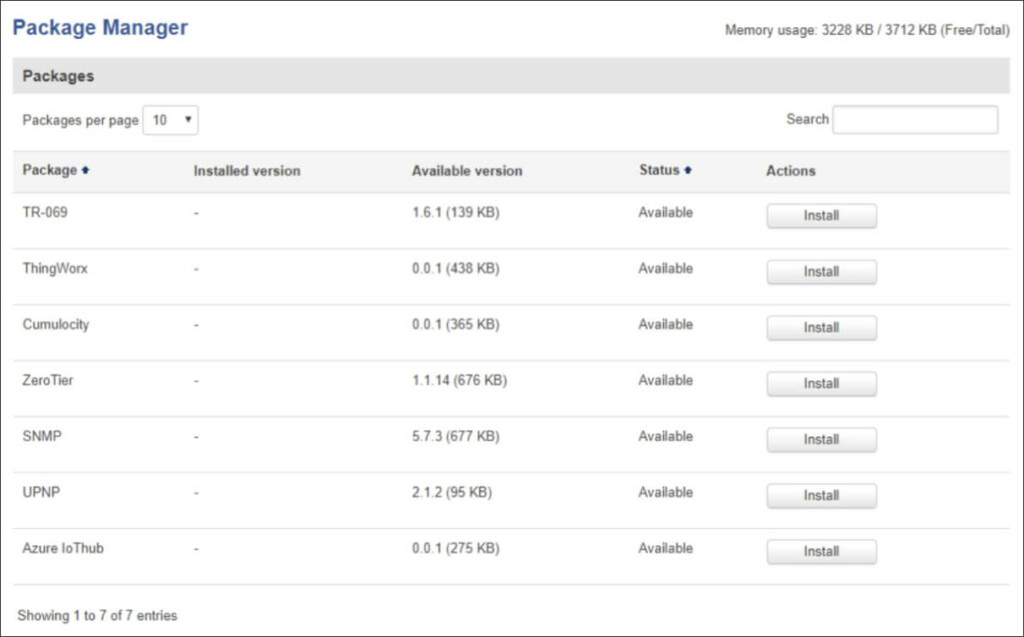 Soracom Arc screen shot, teltonika router walkthrough