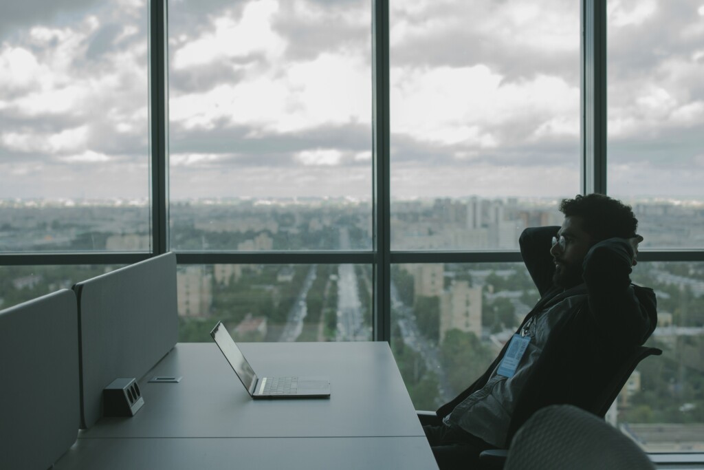 Man at desk