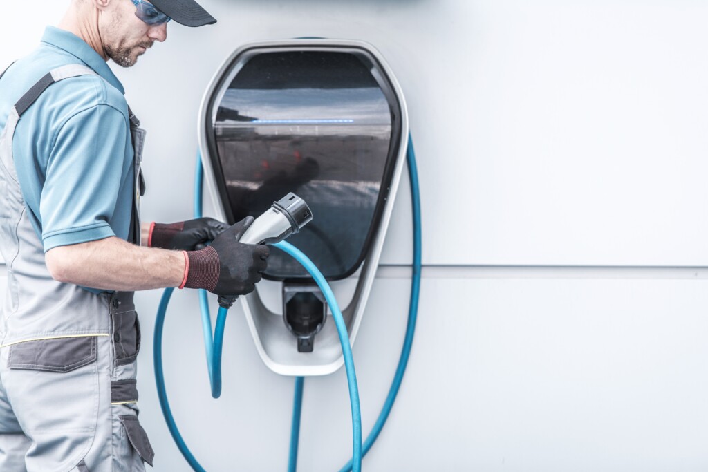 EV charging station, installation, Image by Adobe Stock