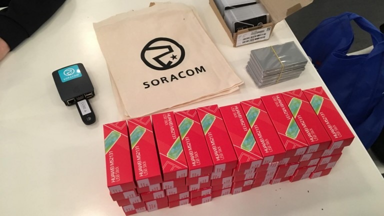 MS2131 3G Dongles, Soracom Air SIMs, Raspberry Pi, SIM holders and Soracom Bags